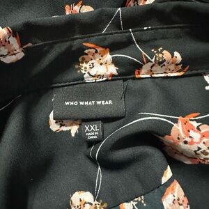 Who What Wear Black Floral Dress XXL